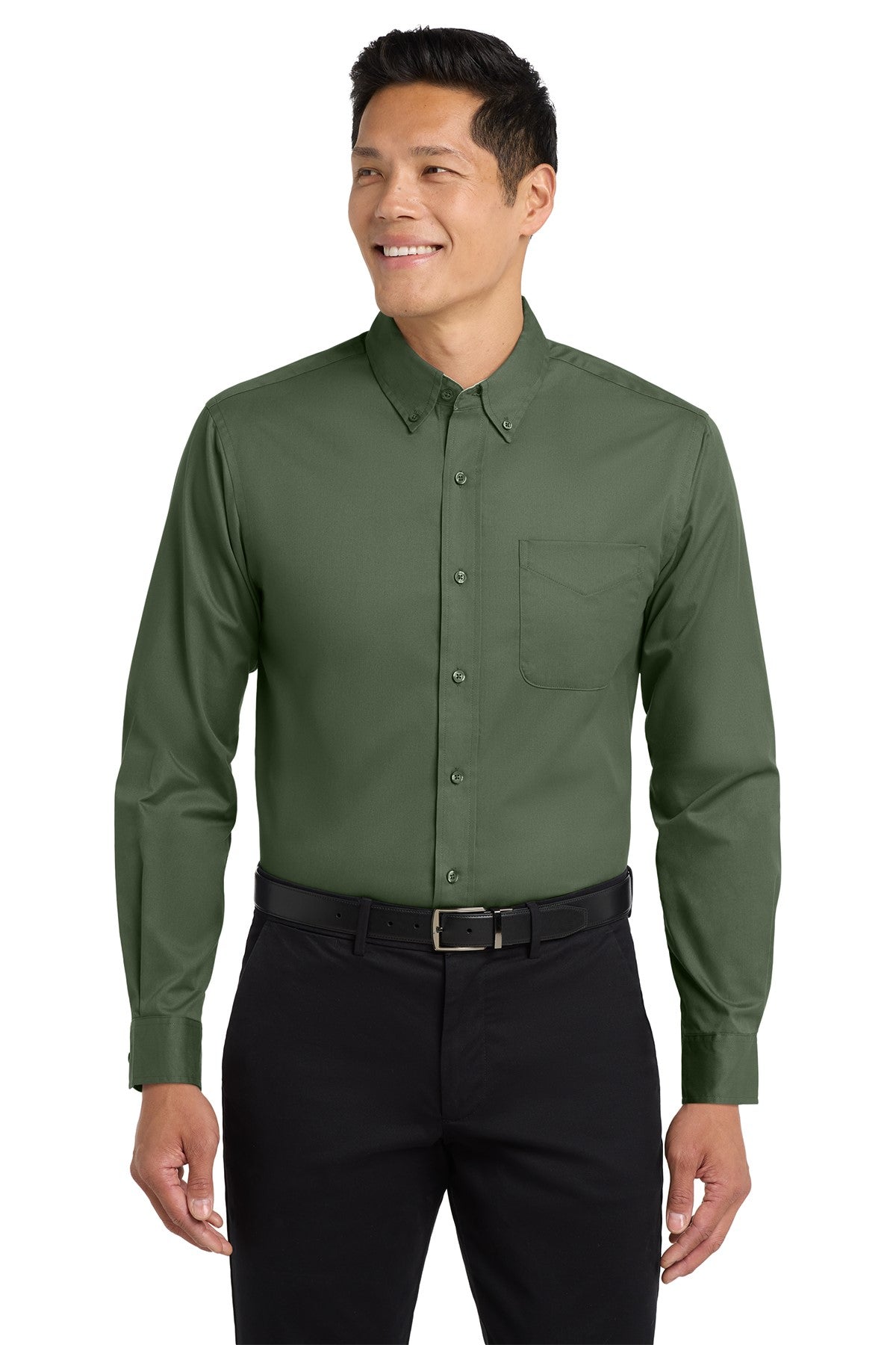 S608 PORT AUTH MENS LONG SLEEVE BUTTON UP ONE CREDIT