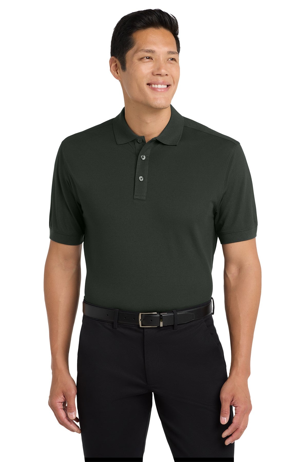 K555 PORT AUTH STRETCH PIQUE POLO MENS ONE CREDIT